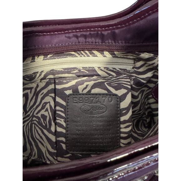 The BRIGHTON Collection “Campbell” Plum double straps shoulder bag BRANDED - Picture 2 of 14